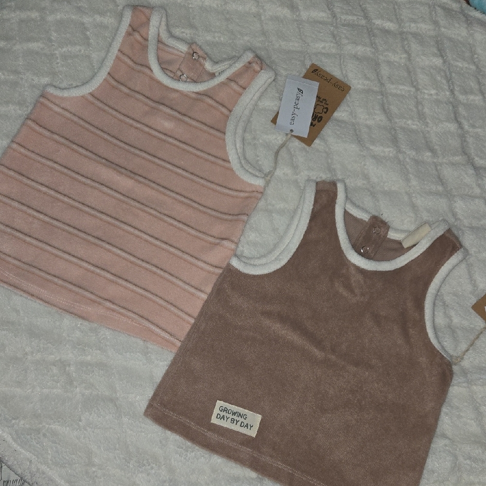 Pink and Brown Tank Tops